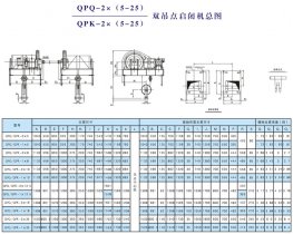 QPQ-2×（5-25）、QPK-2×（5-25）雙吊點啟閉機總圖